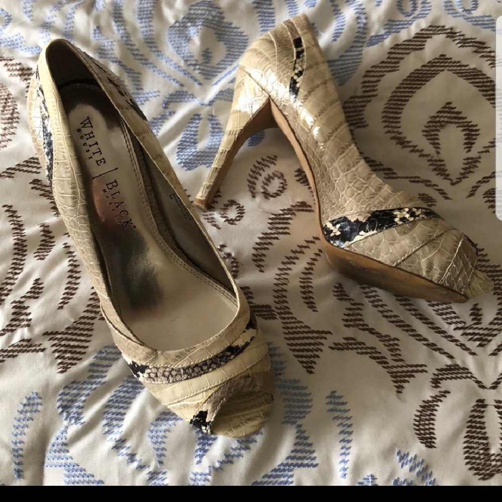Cream and Black Heels